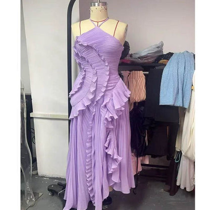 Elegant Backless Evening Gown - Stylish A-Line Party Dress for Women - Buy Center US