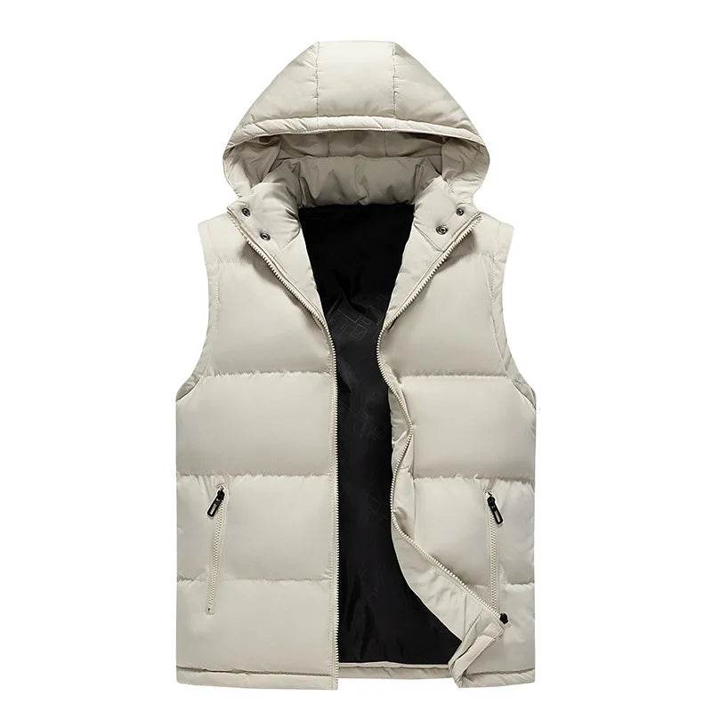 Japanese Hooded Down Vest - Windproof, Thick and Warm for Winter Wear - Buy Center US