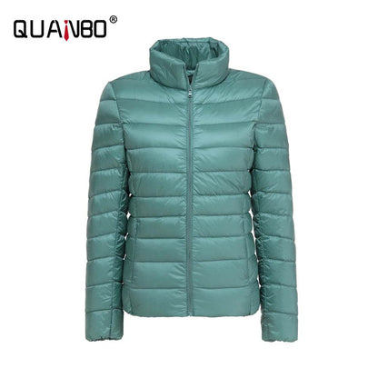 Ultralight Women’s Slim Fit Puffer Jacket - 15 Colors, Windproof Design - Buy Center US