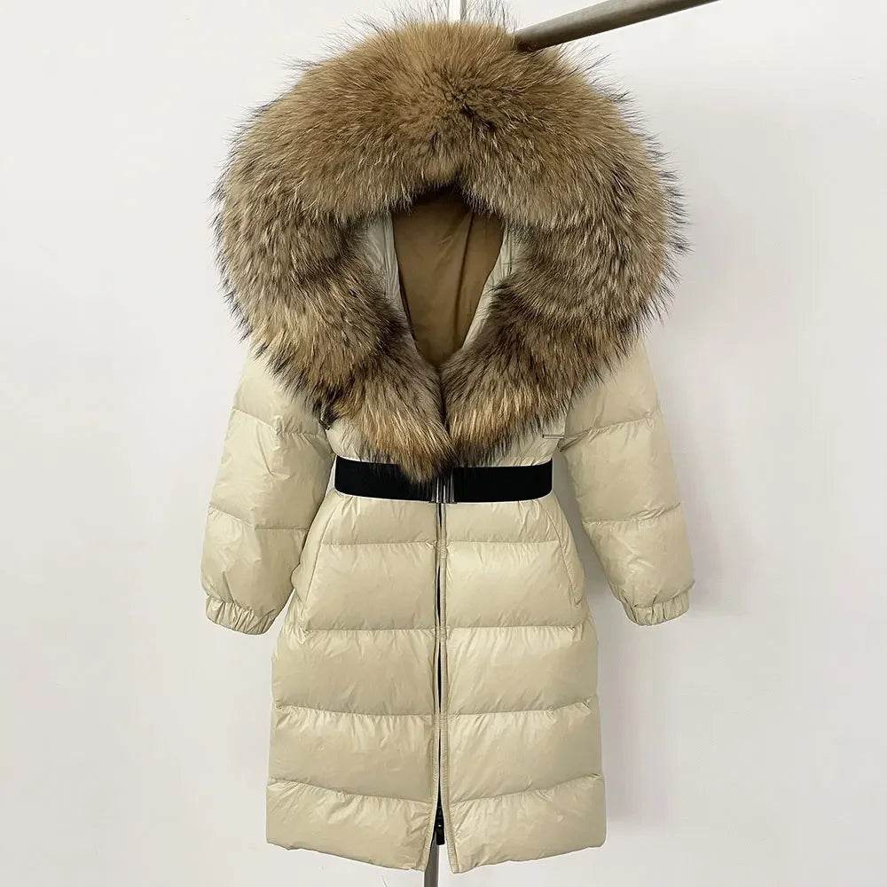 Women's Thick Warm Winter Jacket - 90% Duck Down & Fox Fur Collar - Buy Center US