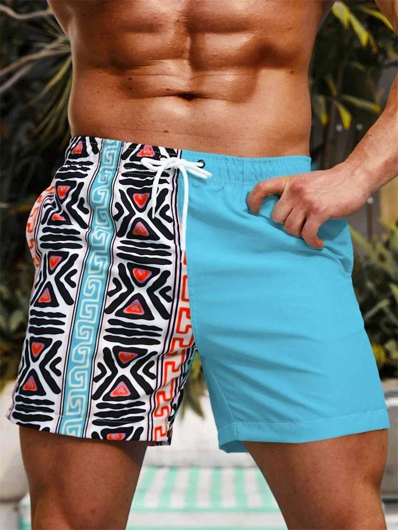 Men's 3D Printed Beach Shorts - Casual Summer Swim Trunks for All Ages - Buy Center US