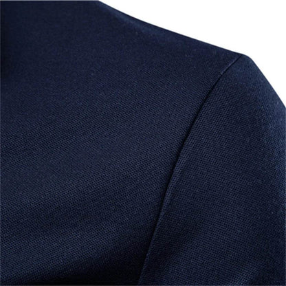 AIOPESON Men's Cotton Polo Shirt - Solid Color with Zipper Detail - Buy Center US