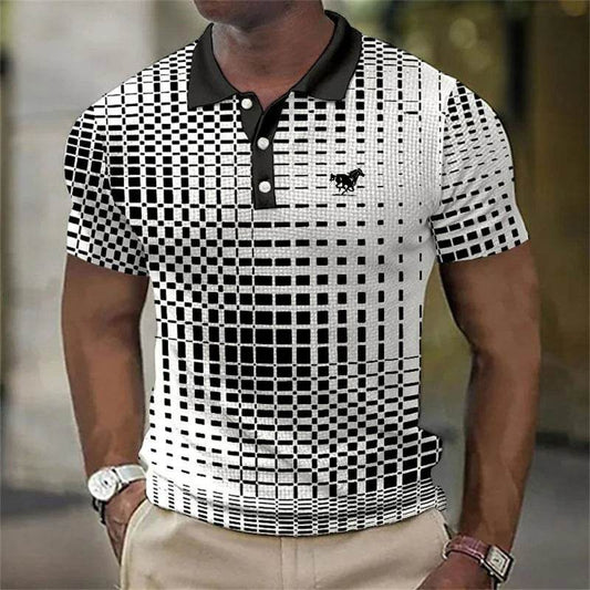 Trendy Men's Summer Short Sleeve Casual Polo Shirt - Breathable & Stylish - Buy Center US