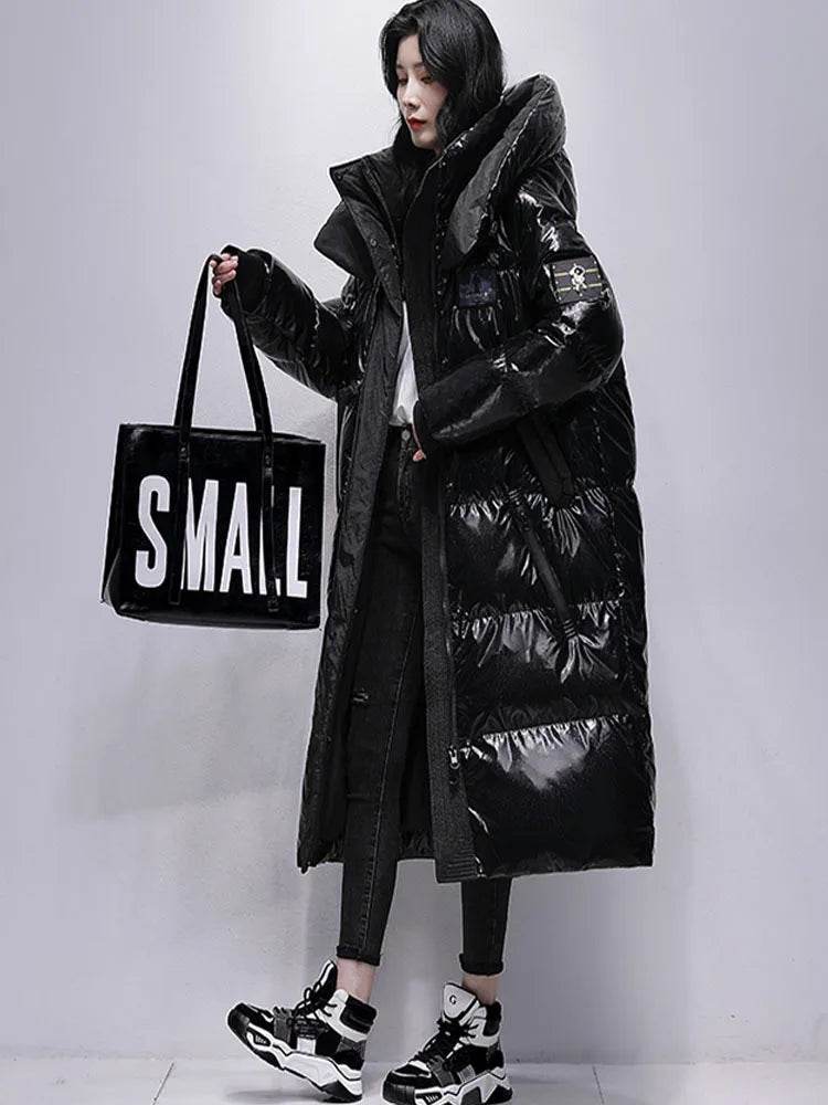 Oversized Women's Black Puffer Jacket - Warm & Stylish Winter Coat - Buy Center US