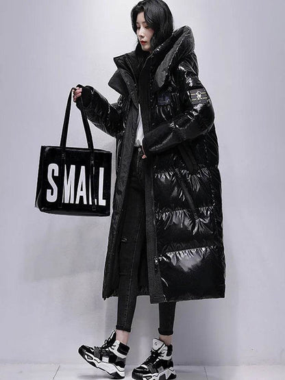 Oversized Women's Black Puffer Jacket - Warm & Stylish Winter Coat - Buy Center US