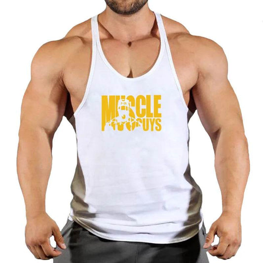 Muscle Guys Cotton Gym Tank Tops - Men's Sleeveless Bodybuilding Undershirt - Buy Center US