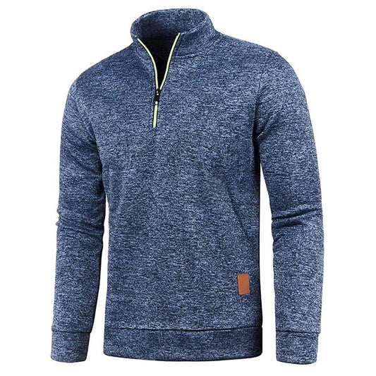 WHWR Men's Fleece Stand Collar Jacket - Slim Casual Half Zipper Pullover - Buy Center US