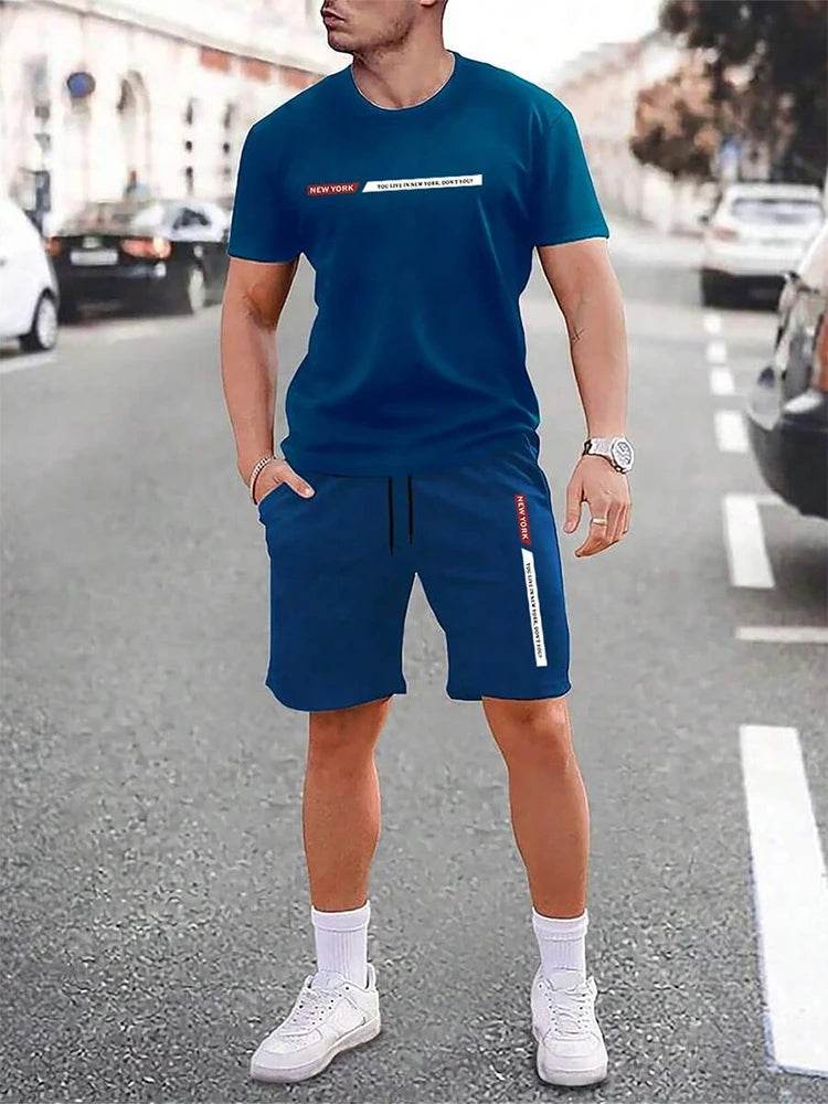 Urban Men's Crew Neck Short Sleeve Suit - Casual & Comfortable for Outdoor - Buy Center US