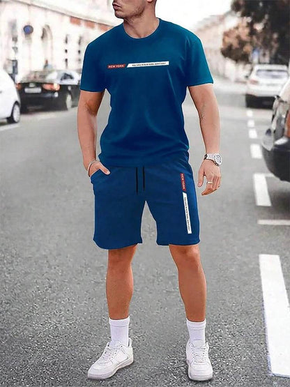 Urban Men's Crew Neck Short Sleeve Suit - Casual & Comfortable for Outdoor - Buy Center US