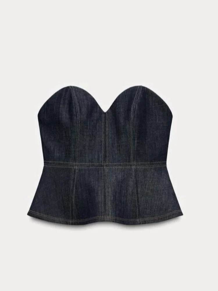 Beainmmry Elegant Denim Dress - Short Sleeve, Slim Fit for Women - Buy Center US