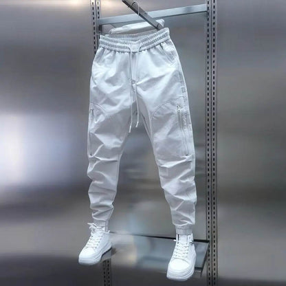 Men's Casual Hiphop Pants - Loose Fit Solid Color with Large Pockets - Buy Center US