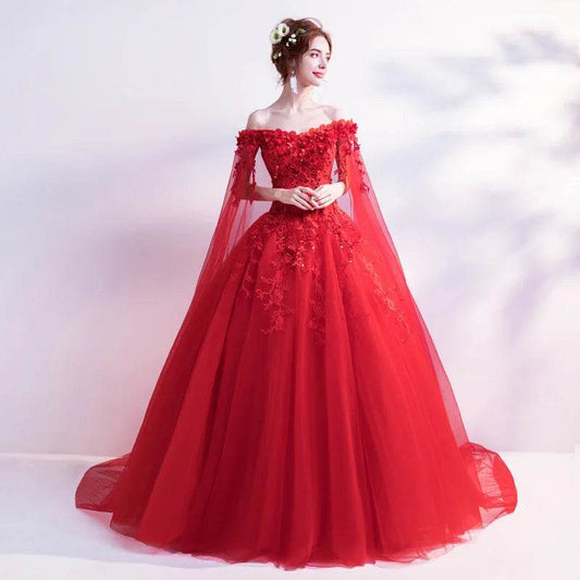 Bomaris Vintage Ball Gown Quinceanera Dress with Cape - Customized Style - Buy Center US