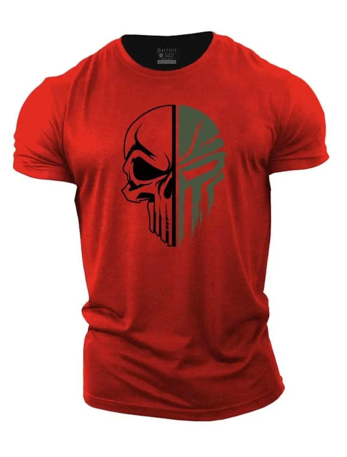 3D Printed Military Skull T-Shirt for Men - Casual Gym Wear - Buy Center US