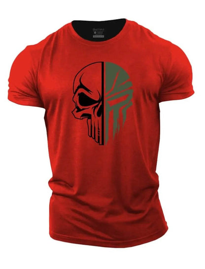 3D Printed Military Skull T-Shirt for Men - Casual Gym Wear - Buy Center US