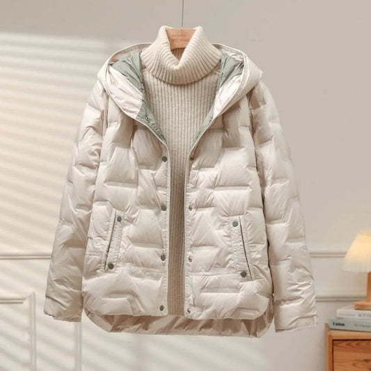 2024 Women’s Casual Hooded White Duck Down Coat - Autumn Winter Fashion - Buy Center US