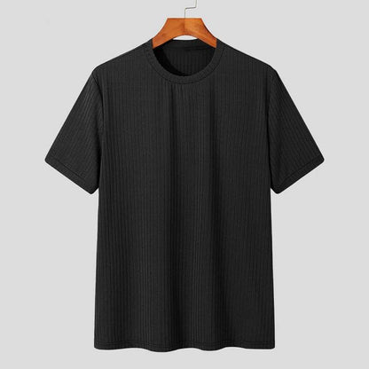 Summer Men's Light Luxury T-Shirt - O-Neck Casual Knitwear, Loose Fit - Buy Center US