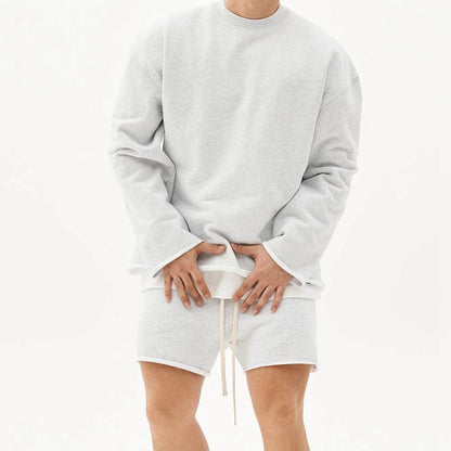 Dueweer Men's Summer Cotton Sets - Loose Hoodie & Shorts for Casual Wear - Buy Center US