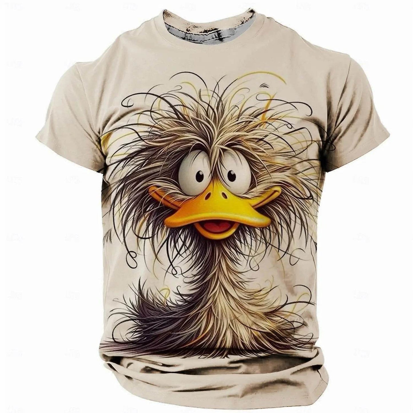 Funny Men's Oversized T-Shirt with Animal Chicken Print - Casual Summer Tee - Buy Center US