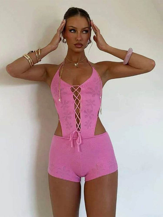 Sisterlinda Junior High Street Mini Short Suit - Slim Halter Design - Buy Center US
