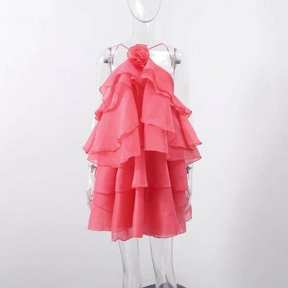 LLYGE Women's Beach Layer Ruffles Maxi Dress - Backless & Slim Fit - Buy Center US