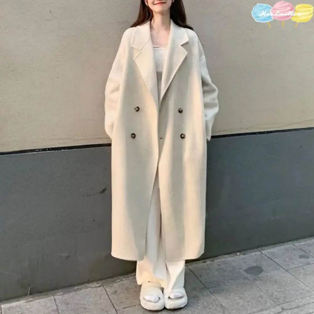 Women’s Loose Double-Breasted Trench Coat - Windproof & Warm - Buy Center US