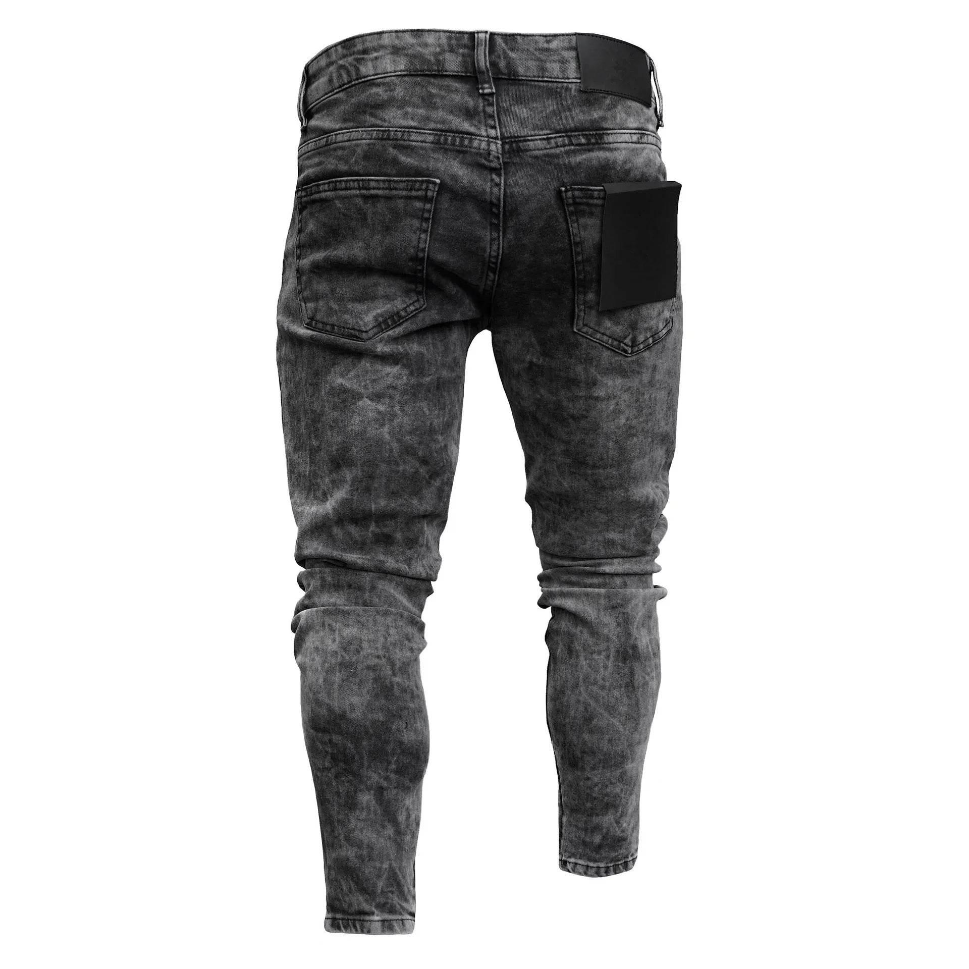 ZHANLINWU Men's Casual Ripped Jeans - Hip Hop Distressed Denim - Buy Center US