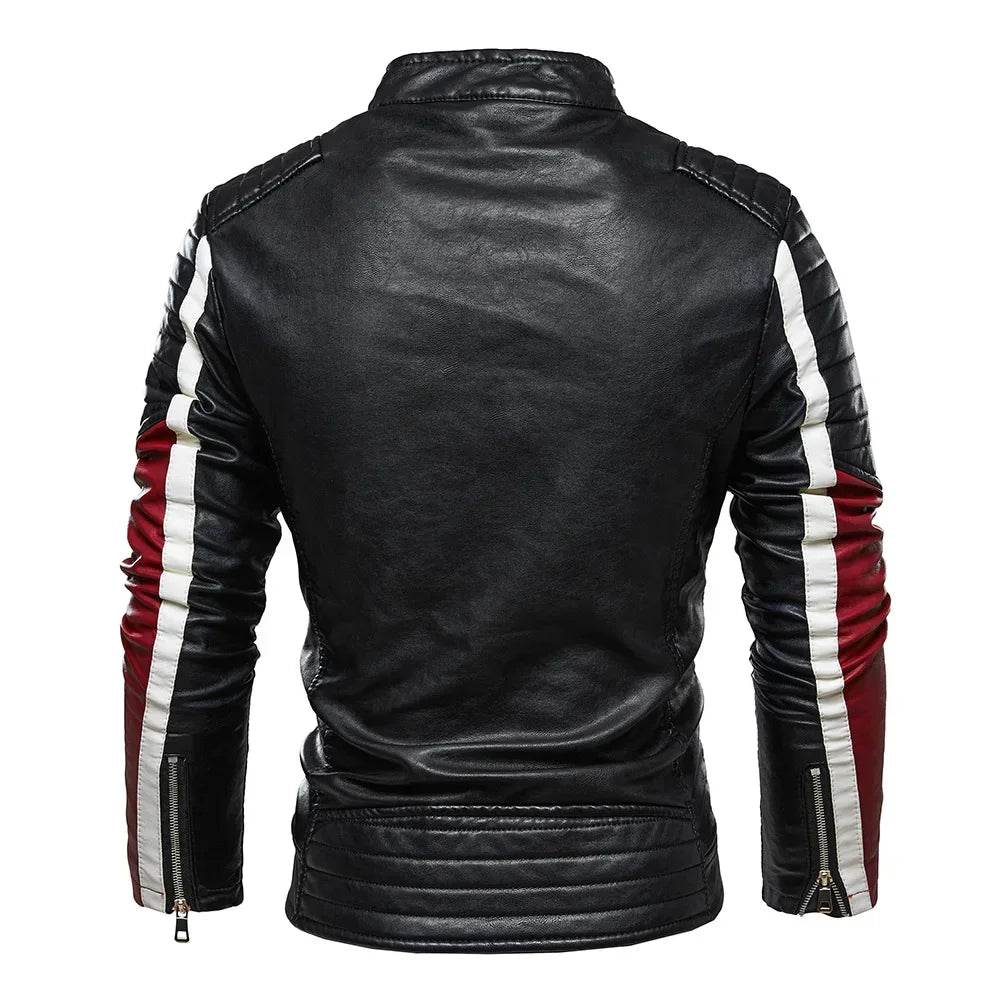 Men’s Yellow PU Leather Biker Jacket - Slim Fit Casual Zipper Coat - Buy Center US