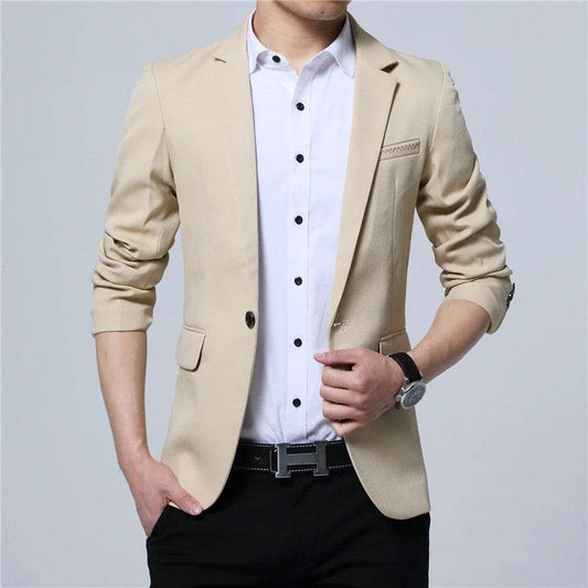 DEE MOONLY Casual Slim Fit Blazer - Spring & Autumn Men's Jacket - Buy Center US