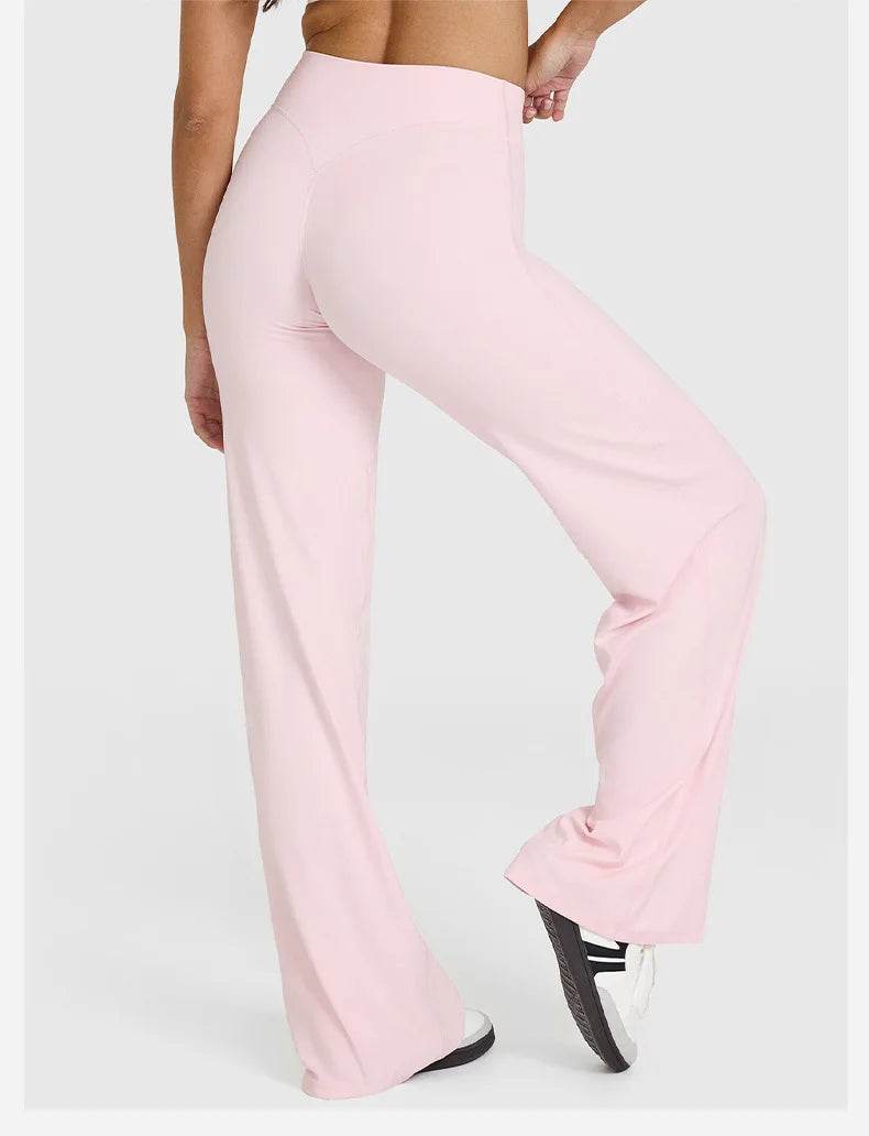 Women's High Waist Yoga Pants - Breathable Wide-Leg Fitness Trousers - Buy Center US