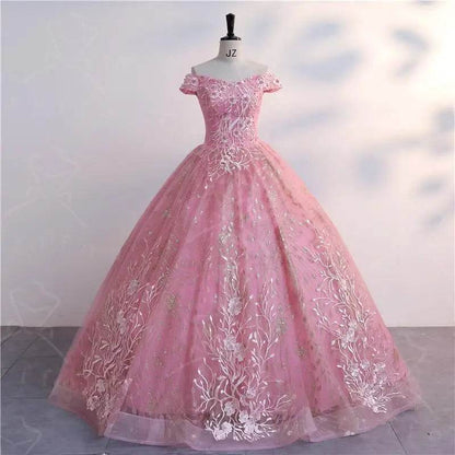 SONHAR Plus Size Gold Quinceanera Dress - Off The Shoulder Ball Gown - Buy Center US