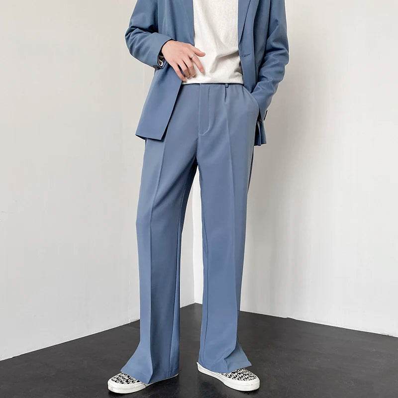 NeverFunction Men's Casual Wide Leg Pants - Korean Style Streetwear - Buy Center US