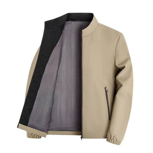 XPAY Men's Khaki Casual Jacket - Trendy 5XL Smart Bomber Coat - Buy Center US