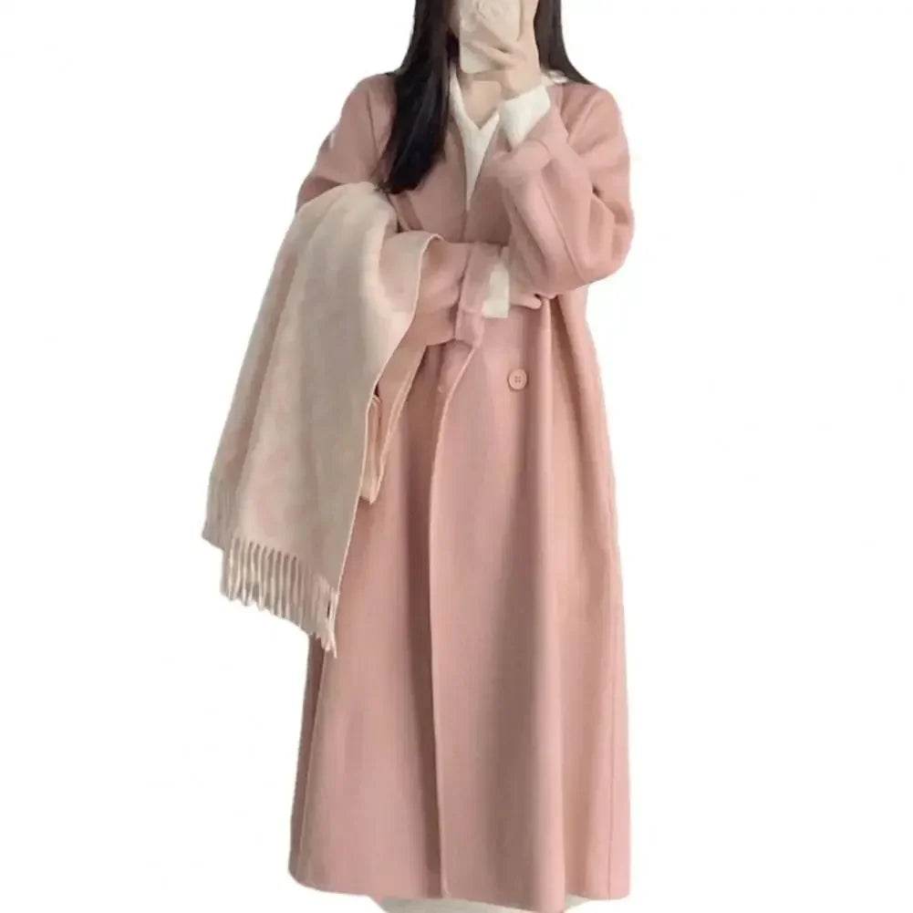Women’s Loose Double-Breasted Trench Coat - Windproof & Warm - Buy Center US
