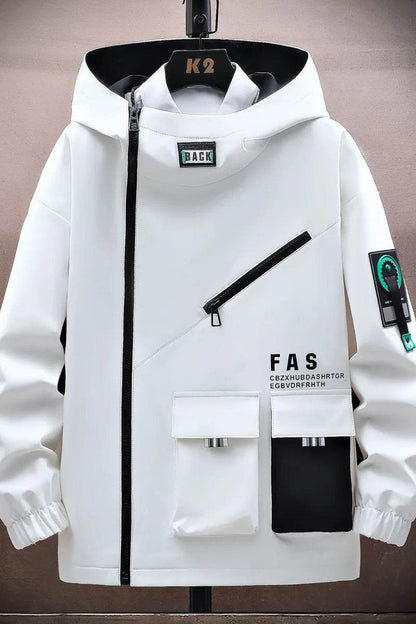 Men's Zipper Hooded Jacket - Casual Spring & Autumn Pullover Coat - Buy Center US