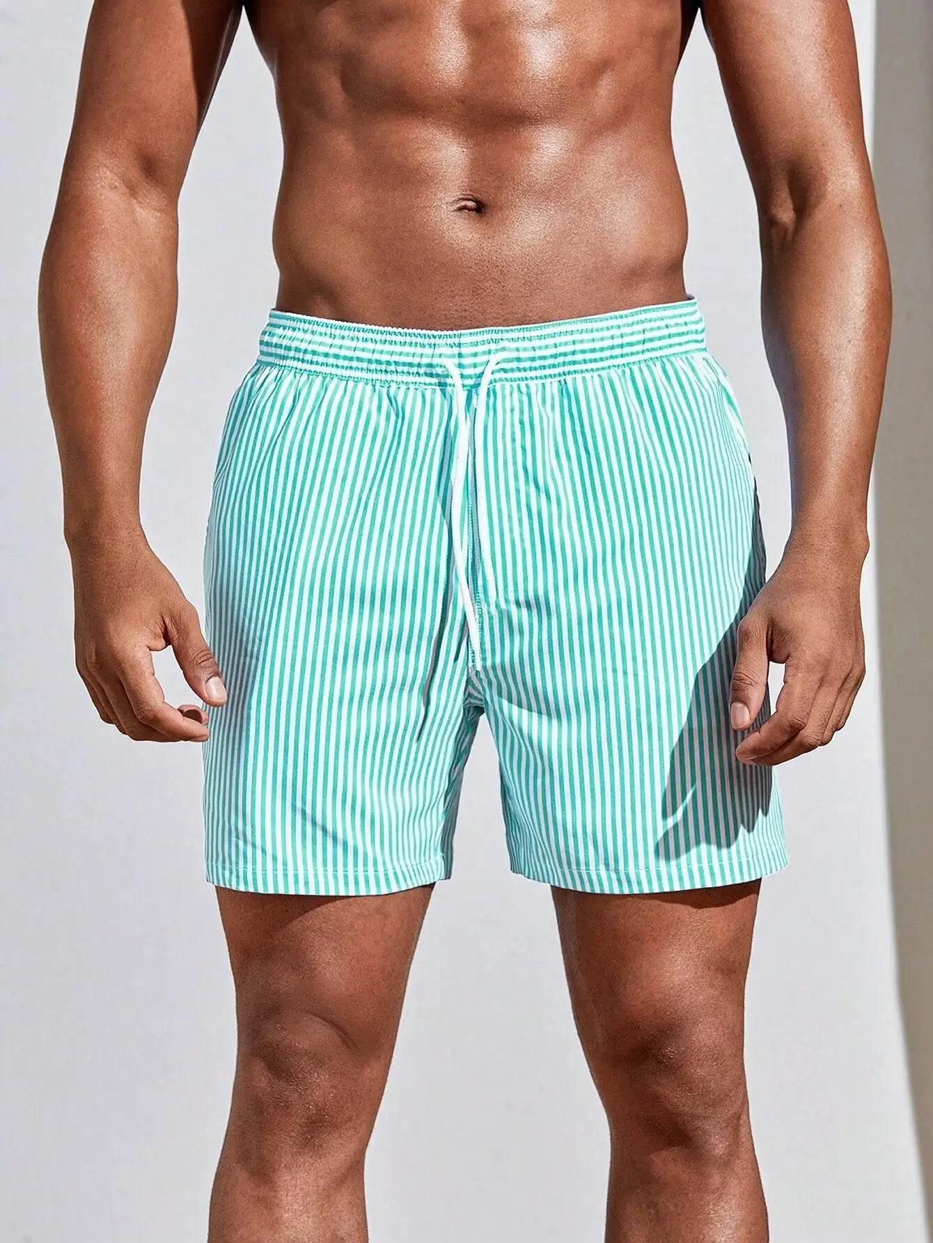 Summer Men's Sports Shorts - 3D Line Splicing, Breathable Polyester - Buy Center US