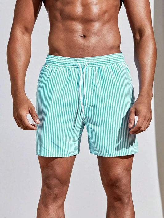 Summer Men's Sports Shorts - 3D Line Splicing, Breathable Polyester - Buy Center US