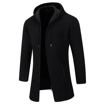 ENWEIGE Men's Hooded Fleece Cardigan - Casual Winter Jacket, Thick Knit - Buy Center US