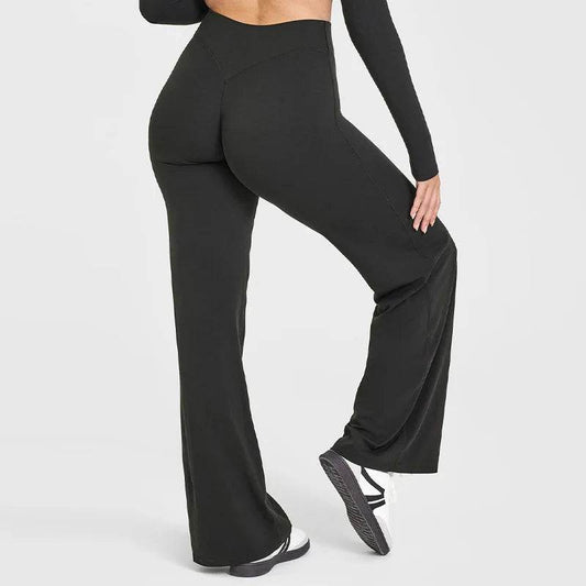 Women's High Waist Yoga Pants - Breathable Wide-Leg Fitness Trousers - Buy Center US