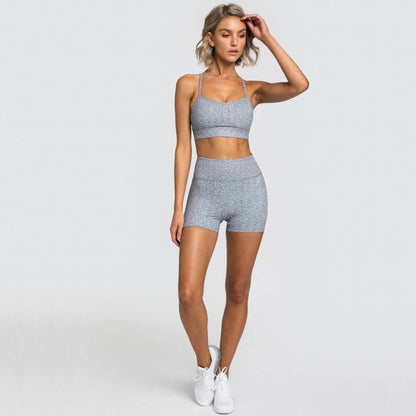 Bobicloud Women's Yoga Running Gym Set - Seamless Bra & Shorts - Buy Center US