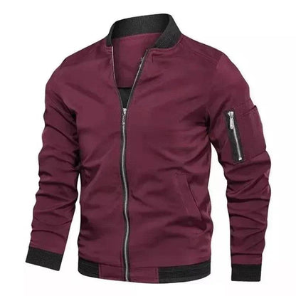 Men's Casual Zipper Jacket - Lightweight Windproof Cycling Coat - Buy Center US