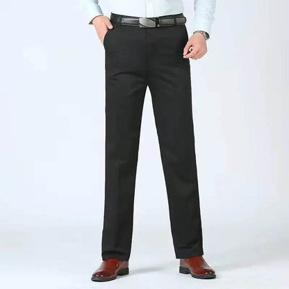 RIYBEOE Men's 100% Cotton Straight Suit Pants - Lightweight Casual Trousers - Buy Center US