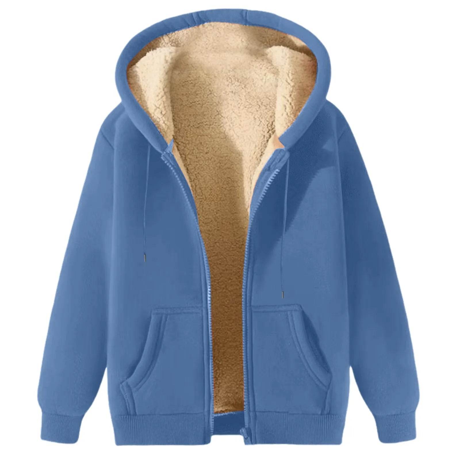 Men's Winter Hooded Jacket - Fleece Lined, Zip Up, Casual Style - Buy Center US