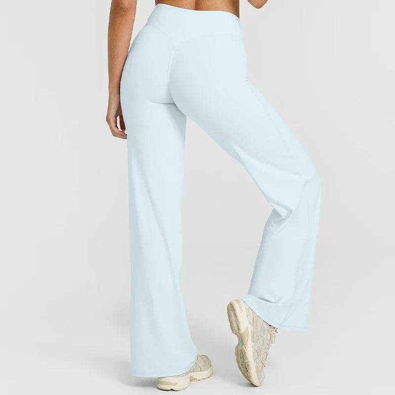 Women's High Waist Yoga Pants - Breathable Wide-Leg Fitness Trousers - Buy Center US