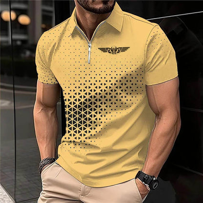 Men's Summer Casual Polo Shirt - Breathable Short-Sleeve Sport Top - Buy Center US
