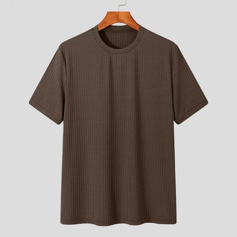 Summer Men's Light Luxury T-Shirt - O-Neck Casual Knitwear, Loose Fit - Buy Center US