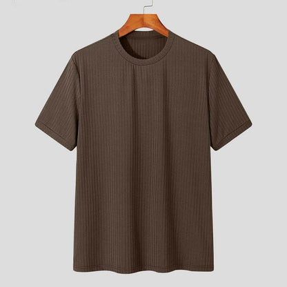 Summer Men's Light Luxury T-Shirt - O-Neck Casual Knitwear, Loose Fit - Buy Center US