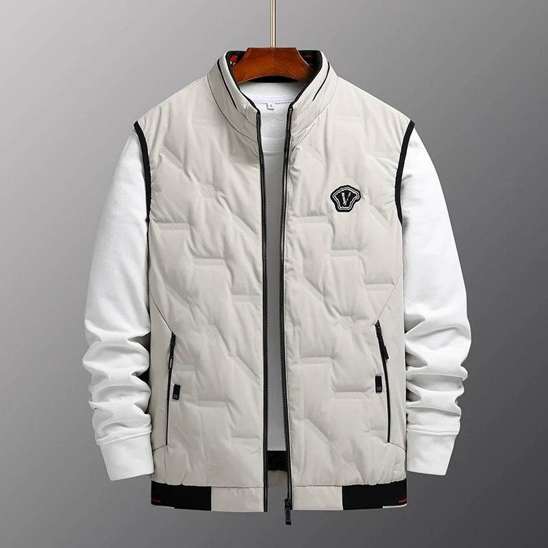 Casual Men’s Thermal Zipper Vest - Windproof Duck Down Jacket - Buy Center US