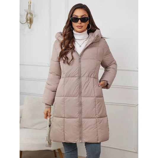 Women's Long Thick Cotton Coat - Casual Warm Parka for Autumn 2024 - Buy Center US
