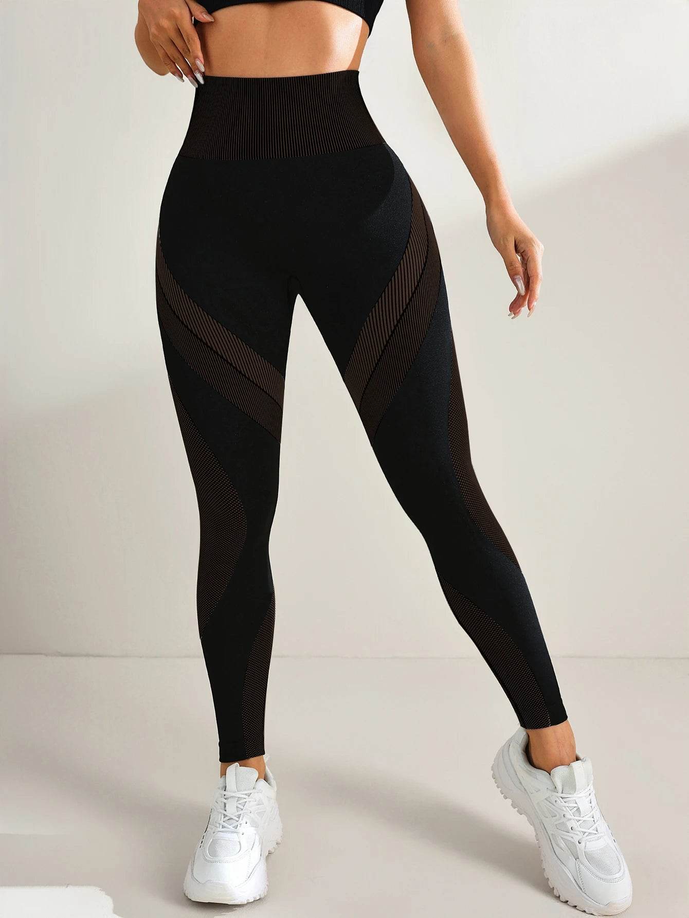 Women's High Waist Yoga Leggings - Seamless Tummy Control & Stretchy - Buy Center US