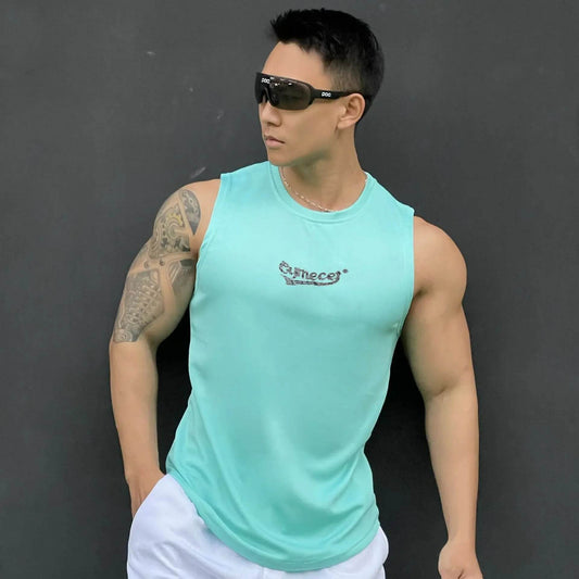 RUASPV Men's Summer Gym Vest - Sleeveless Quick-Drying Fitness Tank Top - Buy Center US